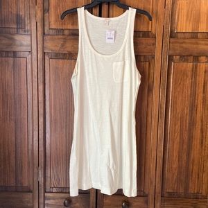J Crew 100% cotton Ivory T-shirt Dress: Size M